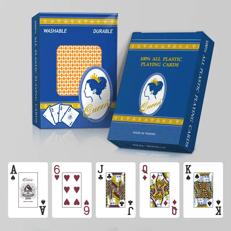 カジノ品質のプラスチック ポーカー カード ポーカー サイズ - ジャンボ インデックス