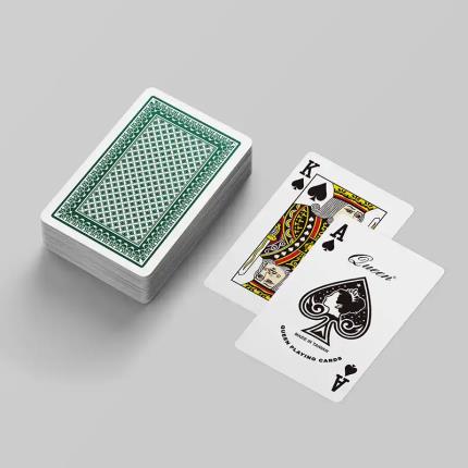 賭場規格塑膠撲克牌 - 標準兩角 橋牌尺寸 - 雙副裝