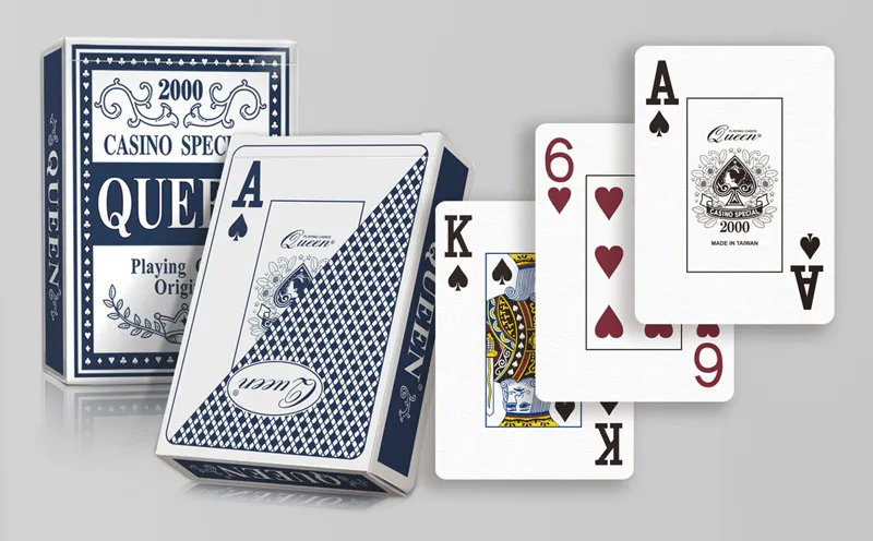 Cartes à jouer en papier de qualité casino Taille poker - Index Jumbo