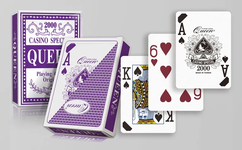 Cartes à jouer en papier de qualité casino Taille poker - Jumbo No Peek