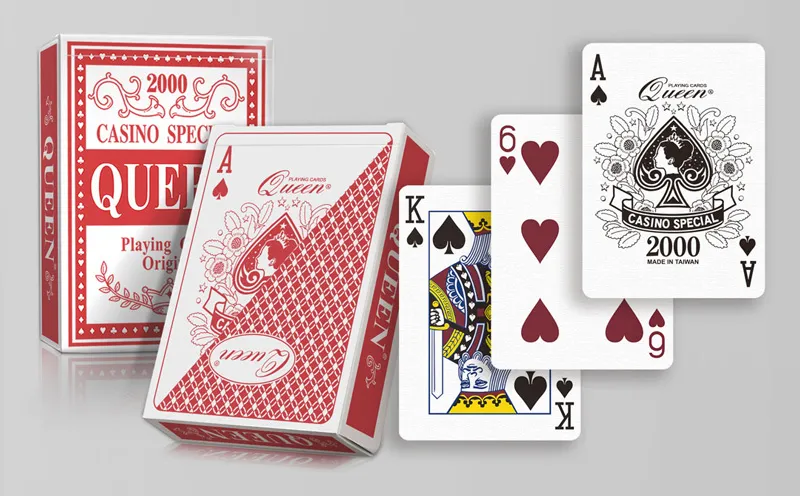 Queen 賭場專用撲克紙牌 - 兩角