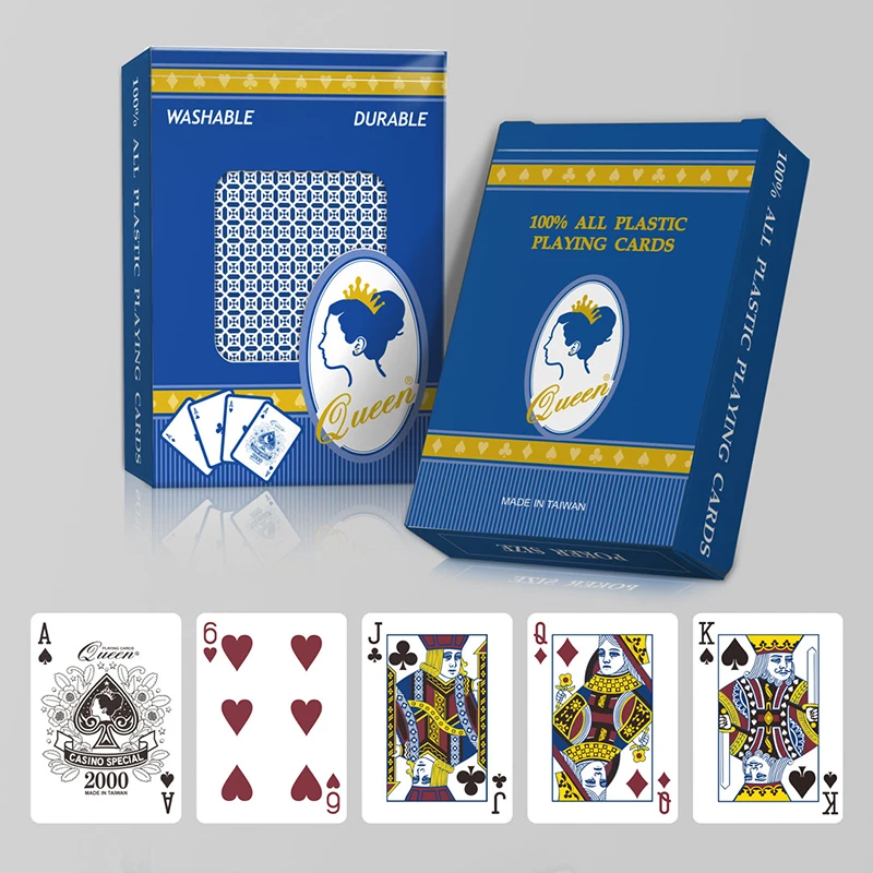 Pokerkarten aus Kunststoff in Casino-Qualität. Pokergröße – Standardindex