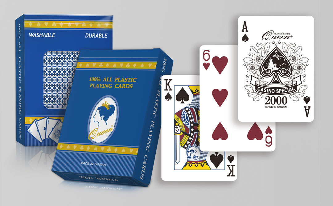 Cartas de póquer de plástico de calidad de casino Tamaño de póquer - Índice estándar