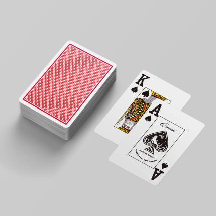 賭場規格塑膠撲克牌 - 大字體 橋牌尺寸 - 雙副裝