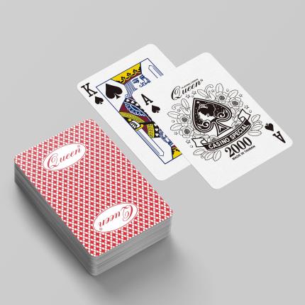 賭場專業撲克紙牌 - 標準兩角 撲克尺寸 - 六副裝 可預洗