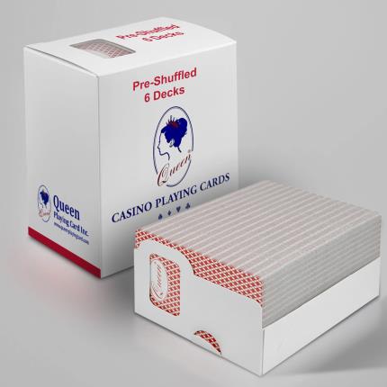 Propesyonal na Card Room Paper Paglalaro ng mga Card Laki ng Poker - Standard Index - 6 Deck Set Pre-shuffled Available