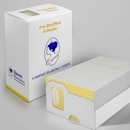 Cartes &#xE0; jouer professionnelles en papier pour salle de cartes Taille du poker - Index standard - Ensemble de 8 jeux pr&#xE9;-m&#xE9;lang&#xE9;s disponibles