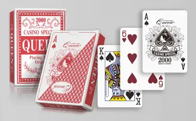 Queen 賭場專用撲克紙牌 - 兩角