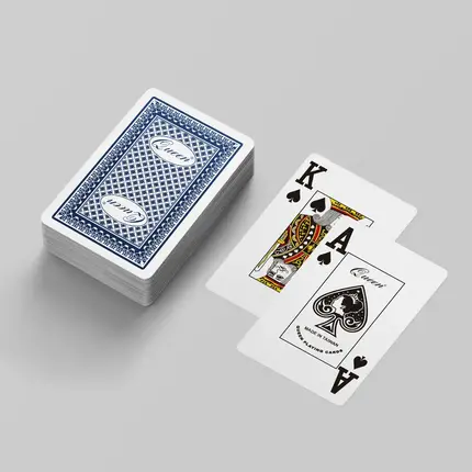賭場規格塑膠撲克牌 - 大字體 橋牌尺寸 - 雙副裝