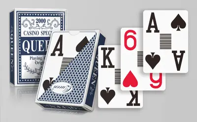 賭場等級撲克紙牌 - Barcode 條碼 撲克尺寸